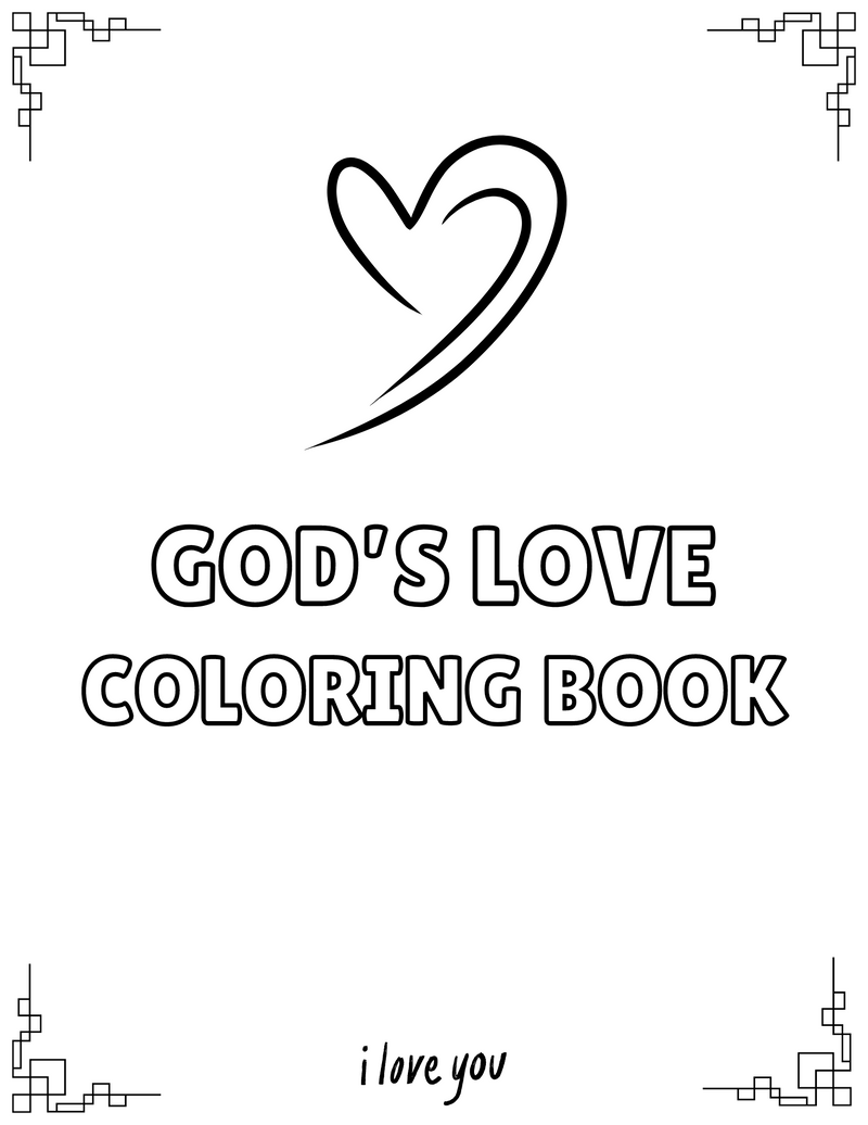 God's Love - Bible Verse Coloring Book (Digital Download) - Christian Bracelets and Apparel - In His Name Company Products