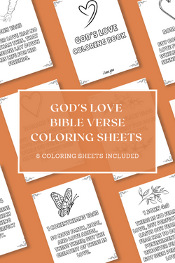 God's Love - Bible Verse Coloring Book (Digital Download) - Christian Bracelets and Apparel - In His Name Company Products