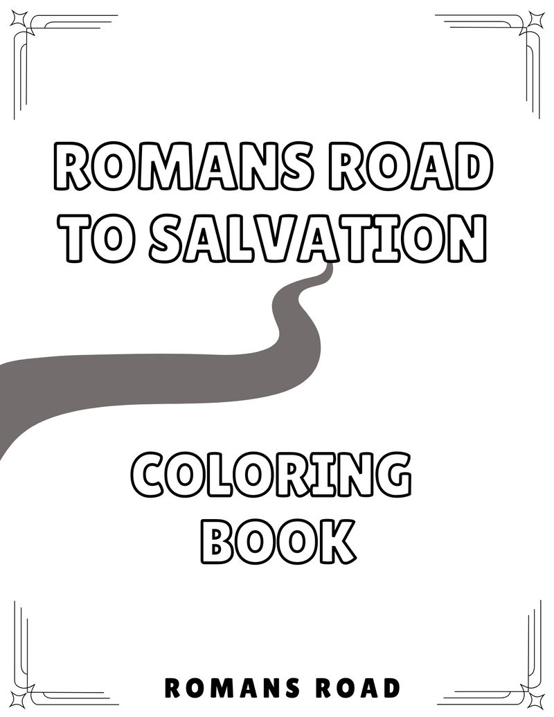 Romans Road - Bible Verse Coloring Book (Digital Download) - Christian Bracelets and Apparel - In His Name Company Products