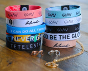 10-Pack & Jewelry Bundle | 10 Bracelets + 2 Rings + 1 Necklace ($245 Value) - Christian Bracelets and Apparel - In His Name Company Products
