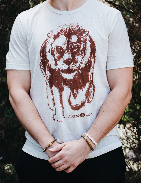 Hand Drawn Bold Lion Shirt - Christian Apparel and Accessories - Ascend Wood Products