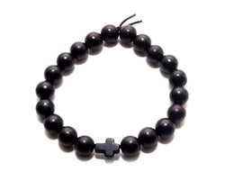 Blackwood Black Cross Bracelet - Christian Apparel and Accessories - Ascend Wood Products
