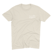 Love Thy Neighbor Premium T-Shirt - Sand - Christian Bracelets and Apparel - In His Name Company Products