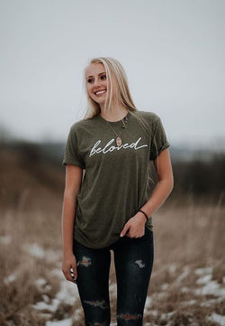 Beloved Shirt - Olive - Christian Apparel and Accessories - Ascend Wood Products