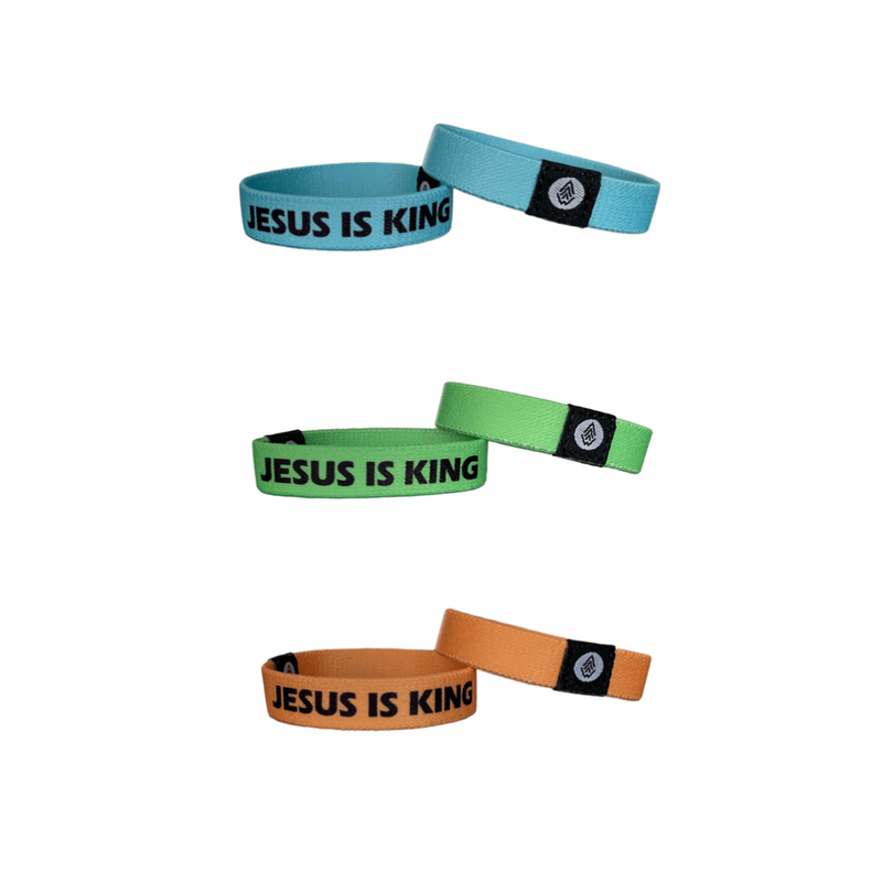[NEW] JESUS IS KING | 3-PACK Reversible Bracelets - Christian Apparel and Accessories - Ascend Wood Products